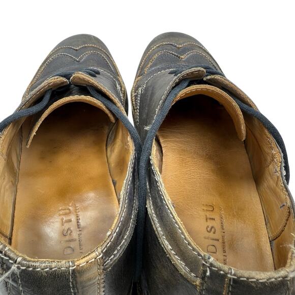 Bed Stu Men's Basalt Derby Wingtip Gray Brown Leather Mens Size 11 - Picture 10 of 12